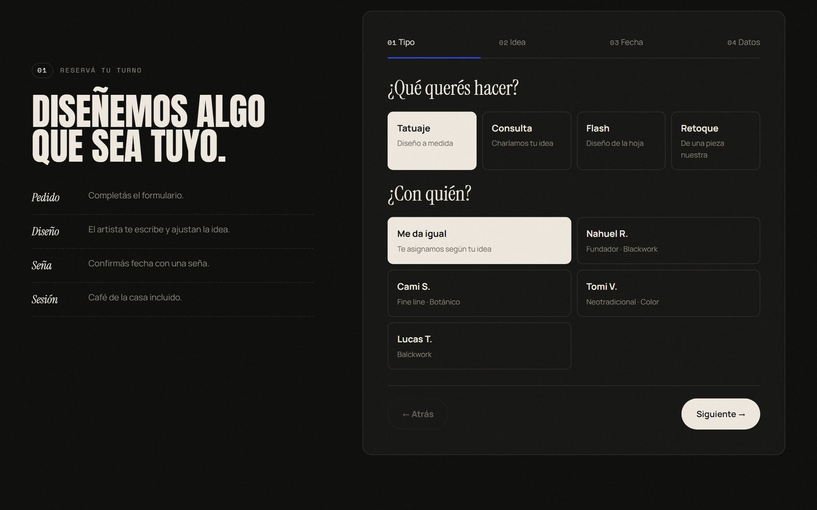 Pedido de turno en cuatro pasos en el sitio de Vortica.